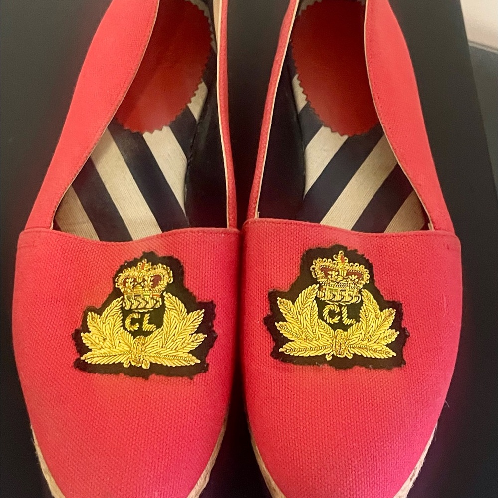 Christian Louboutin Red and Black Slip-On Espadrilles - Picture 7 of 7